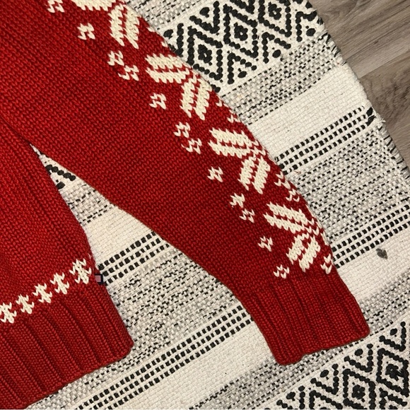 Polo by Ralph Lauren Red and White Turtleneck Sweater - Picture 5 of 7